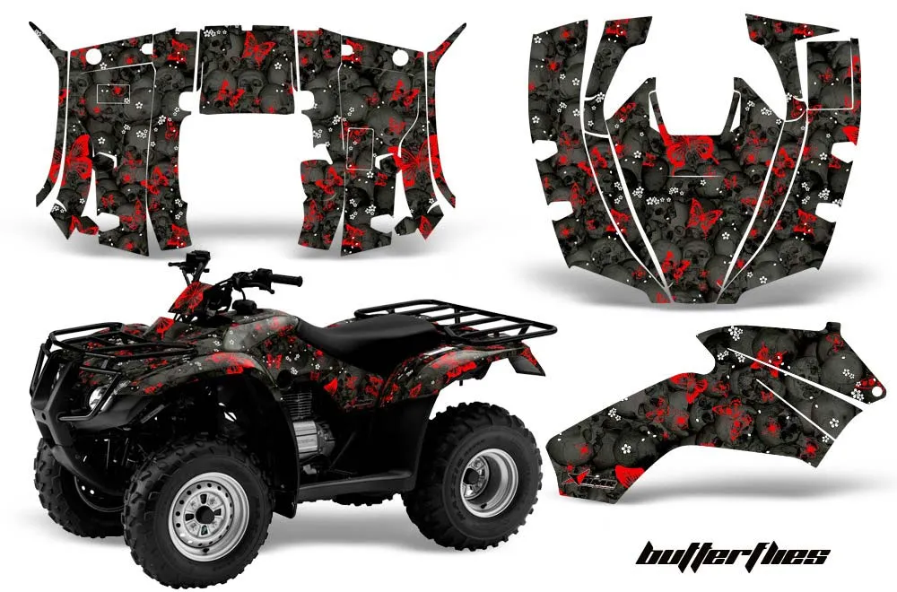 Honda Recon ES Fourtrax ATV Graphic Kit - 2005-2018 Butterfly Red