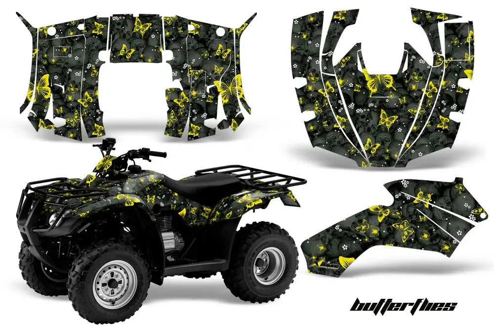 Honda Recon ES Fourtrax ATV Graphic Kit - 2005-2018 Butterfly Yellow