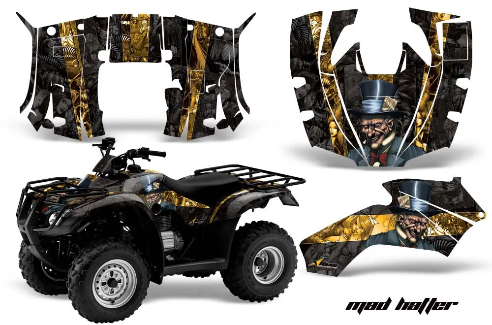 Honda Recon ES Fourtrax ATV Graphic Kit - 2005-2018 Mad Hatter Yellow