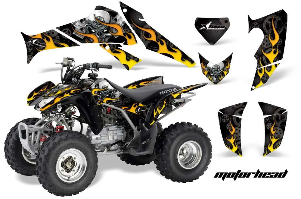 Honda TRX 250EX / 250R / 250X ATV Graphic Kit - 2006-2024 Motorhead Black
