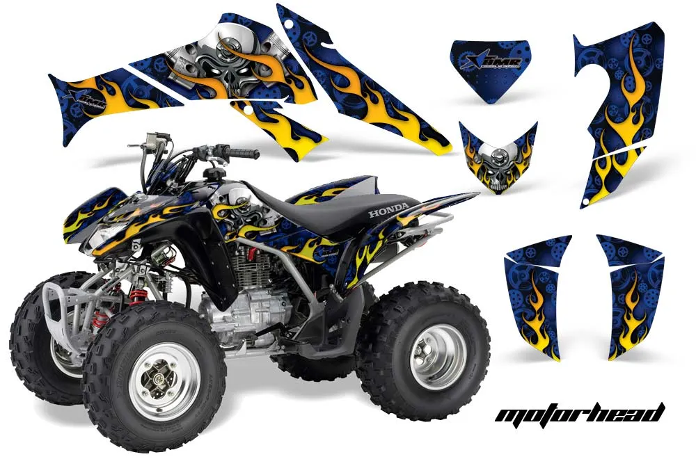 Honda TRX 250EX / 250R / 250X ATV Graphic Kit - 2006-2024 Motorhead Blue