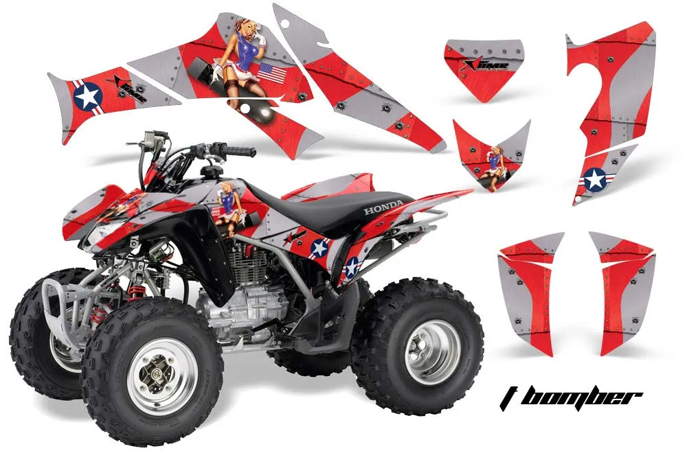 Honda TRX 250EX / 250R / 250X ATV Graphic Kit - 2006-2024 T-Bomber Red