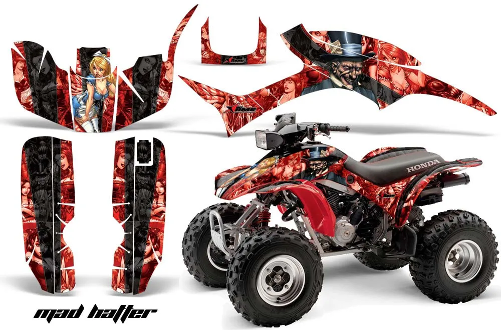 Honda TRX 300EX ATV Graphic Kit - 1993-2006 Mad Hatter Red