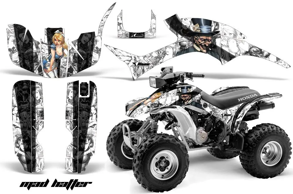 Honda TRX 300EX ATV Graphic Kit - 1993-2006 Mad Hatter White