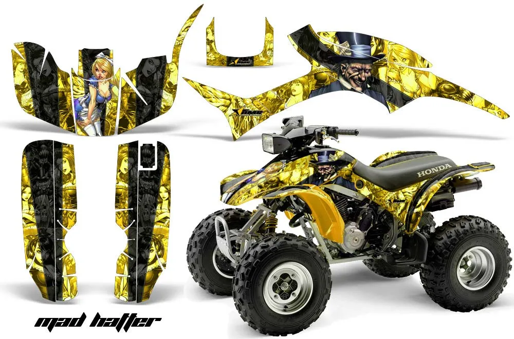 Honda TRX 300EX ATV Graphic Kit - 1993-2006 Mad Hatter Yellow