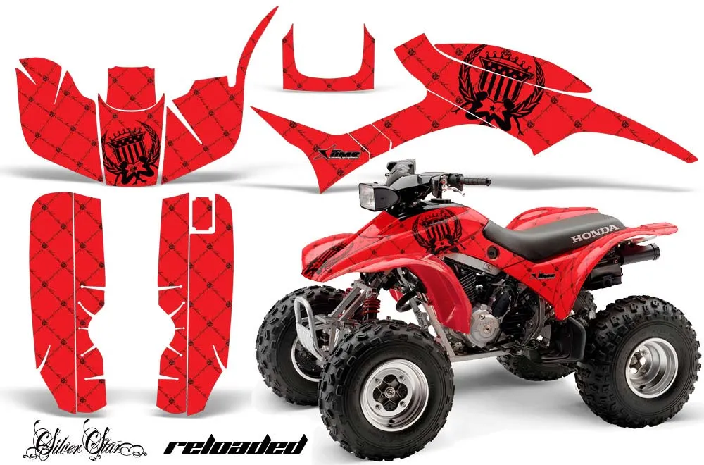 Honda TRX 300EX ATV Graphic Kit - 1993-2006 Silver Star - Reloaded Black