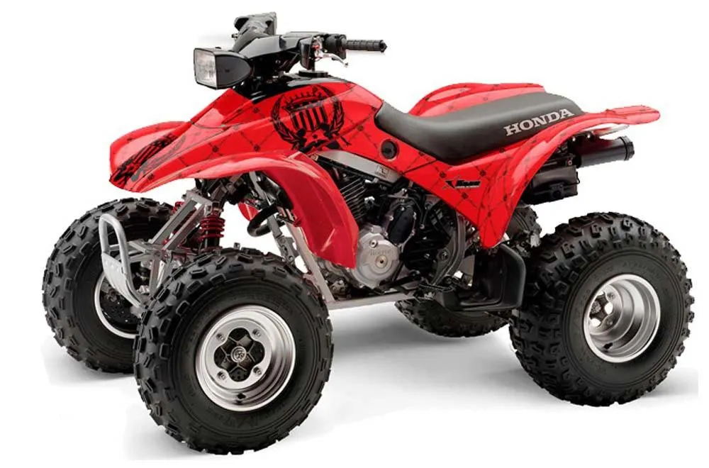 Honda TRX 300EX ATV Graphic Kit - 1993-2006 Silver Star - Reloaded Black