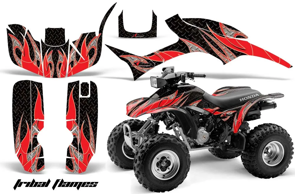Honda TRX 300EX ATV Graphic Kit - 1993-2006 Tribal Flames Red