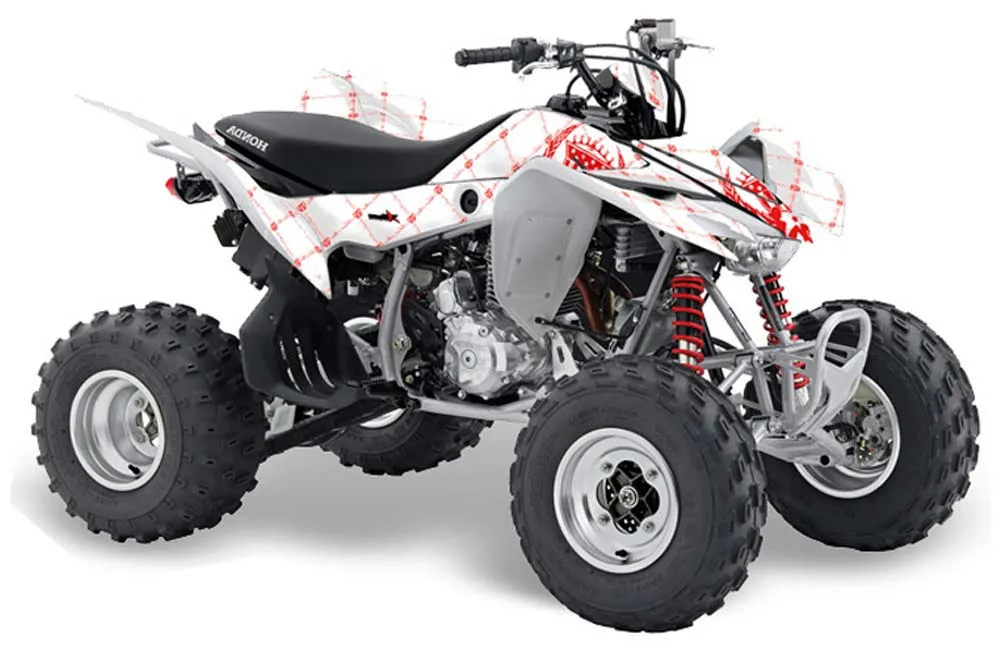 Honda TRX 400 EX ATV Graphic Kit - 2008-2016 Silver Star - Reloaded Red