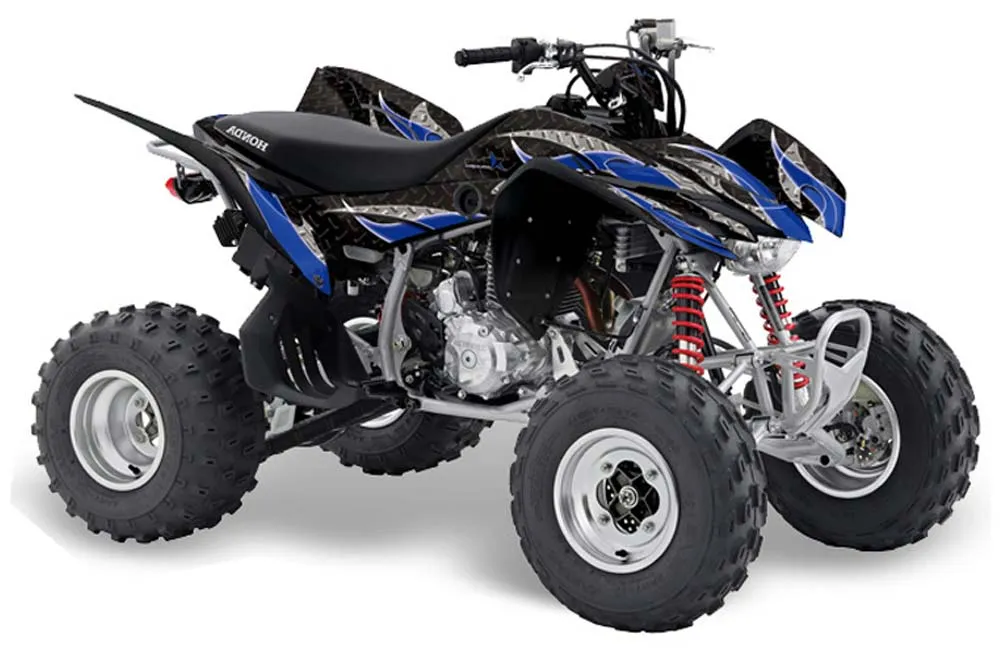 Honda TRX 400 EX ATV Graphic Kit - 2008-2016 Tribal Flames Blue