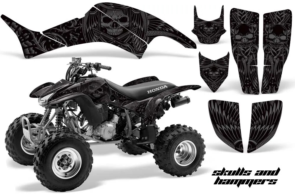 Honda TRX 400EX ATV Graphic Kit - 1999-2007 Skulls n Hammers Black