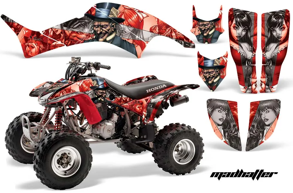 Honda TRX 400EX ATV Graphic Kit - 1999-2007 Mad Hatter Red