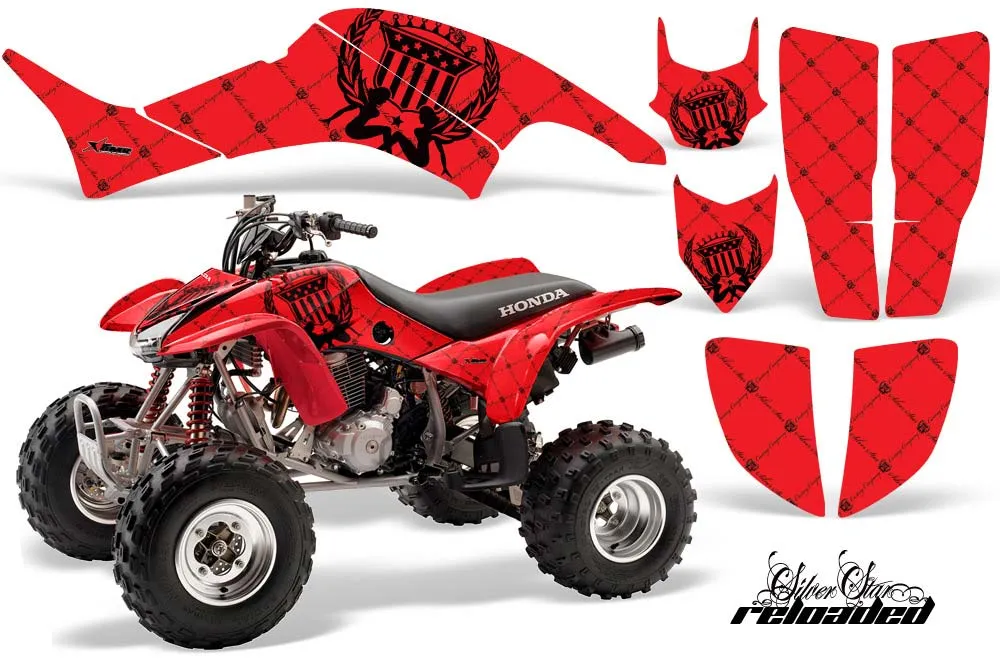 Honda TRX 400EX ATV Graphic Kit - 1999-2007 Silver Star - Reloaded Red
