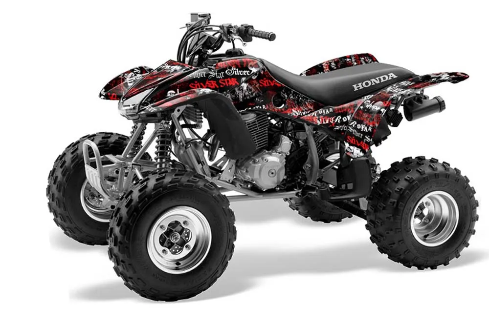 Honda TRX 400EX ATV Graphic Kit - 1999-2007 Silver Star - Silverhaze Red