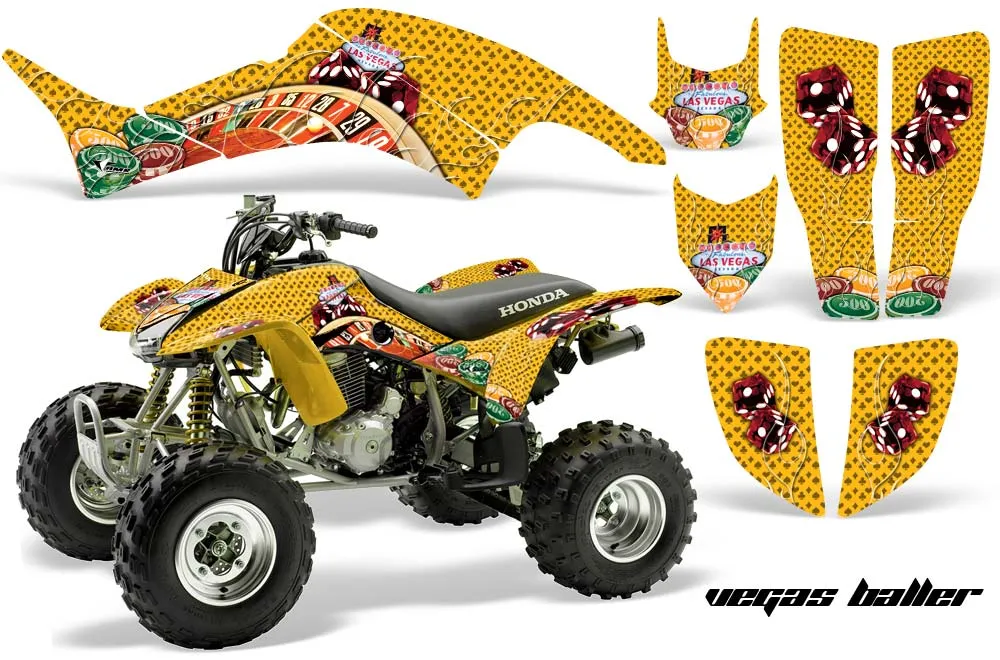 Honda TRX 400EX ATV Graphic Kit - 1999-2007 Vegas Baller Yellow