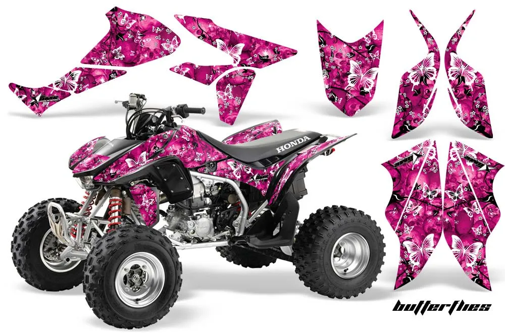 Honda TRX 450R ATV Graphic Kit - 2004-2016 Butterfly White