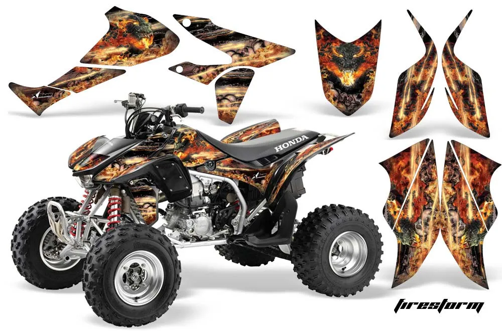 Honda TRX 450R ATV Graphic Kit - 2004-2016 Firestorm Black