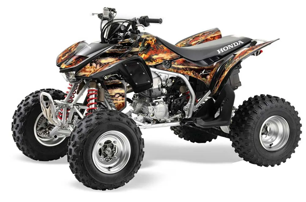 Honda TRX 450R ATV Graphic Kit - 2004-2016 Firestorm Black