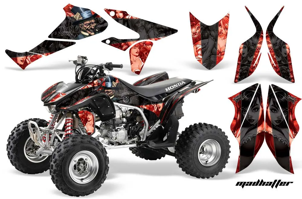 Honda TRX 450R ATV Graphic Kit - 2004-2016 Mad Hatter Black