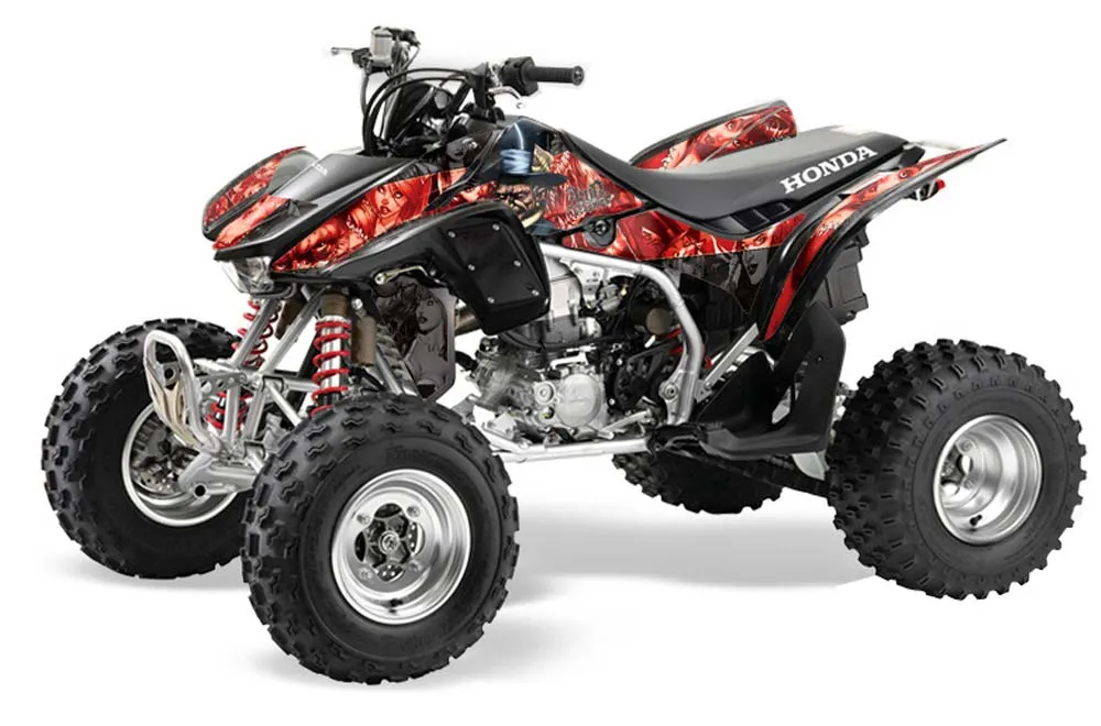 Honda TRX 450R ATV Graphic Kit - 2004-2016 Mad Hatter Red
