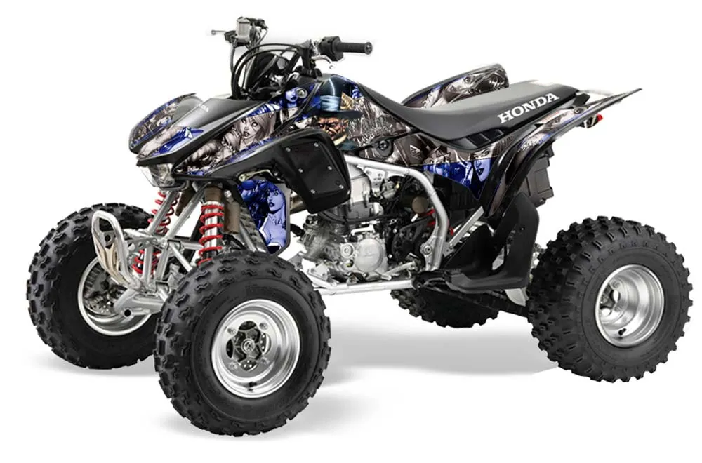 Honda TRX 450R ATV Graphic Kit - 2004-2016 Mad Hatter Silver