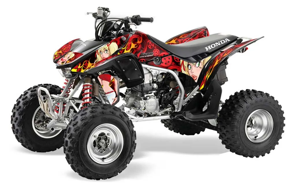 Honda TRX 450R ATV Graphic Kit - 2004-2016 Motorhead Mandy Red