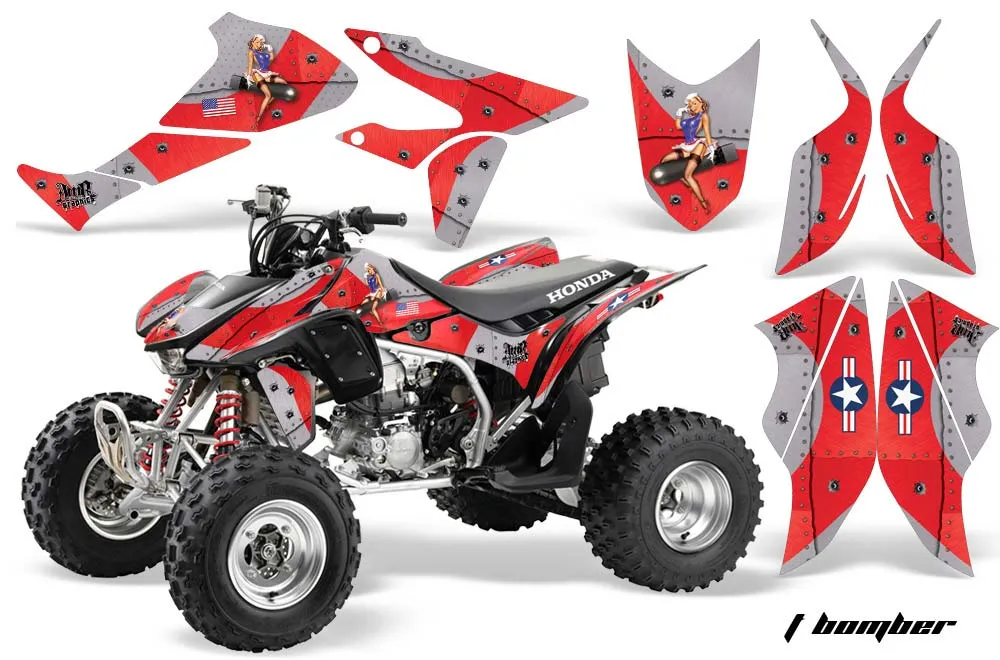 Honda TRX 450R ATV Graphic Kit - 2004-2016 T Bomber Red