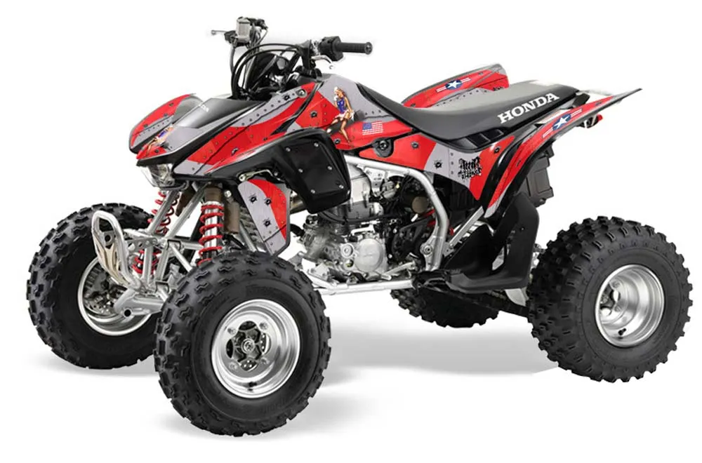 Honda TRX 450R ATV Graphic Kit - 2004-2016 T Bomber Red