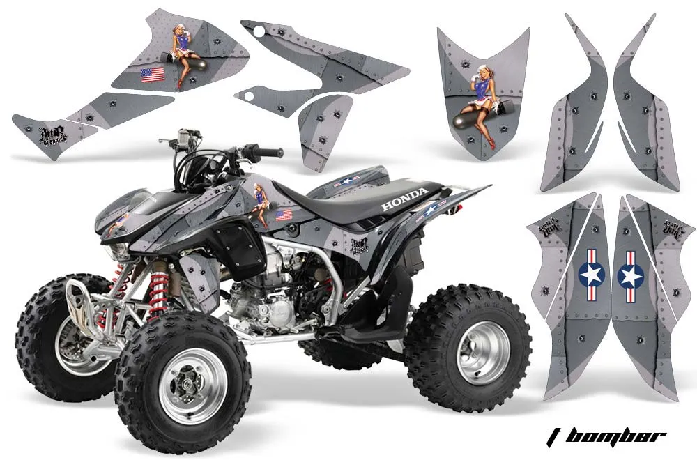 Honda TRX 450R ATV Graphic Kit - 2004-2016 T Bomber Silver