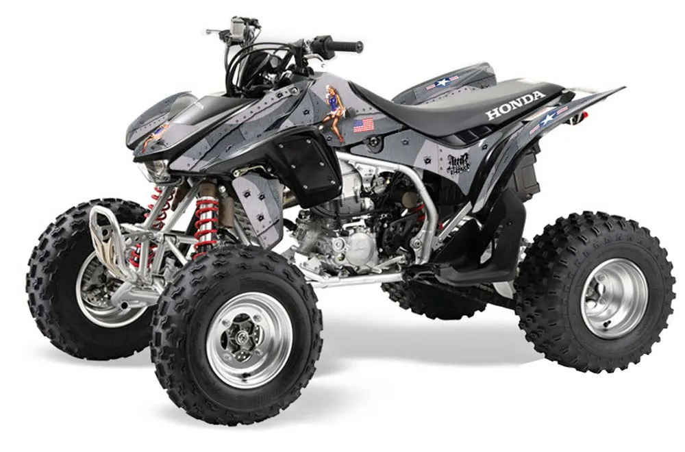 Honda TRX 450R ATV Graphic Kit - 2004-2016 T Bomber Silver