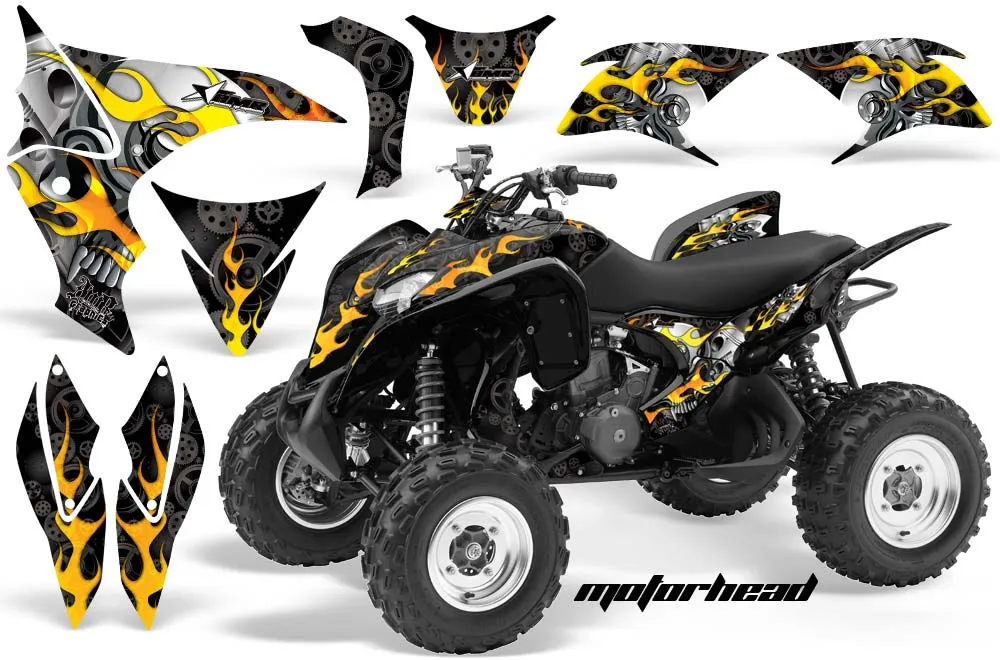 Honda TRX 700 XX ATV Graphic Kit - 2008-2015 Motorhead Black