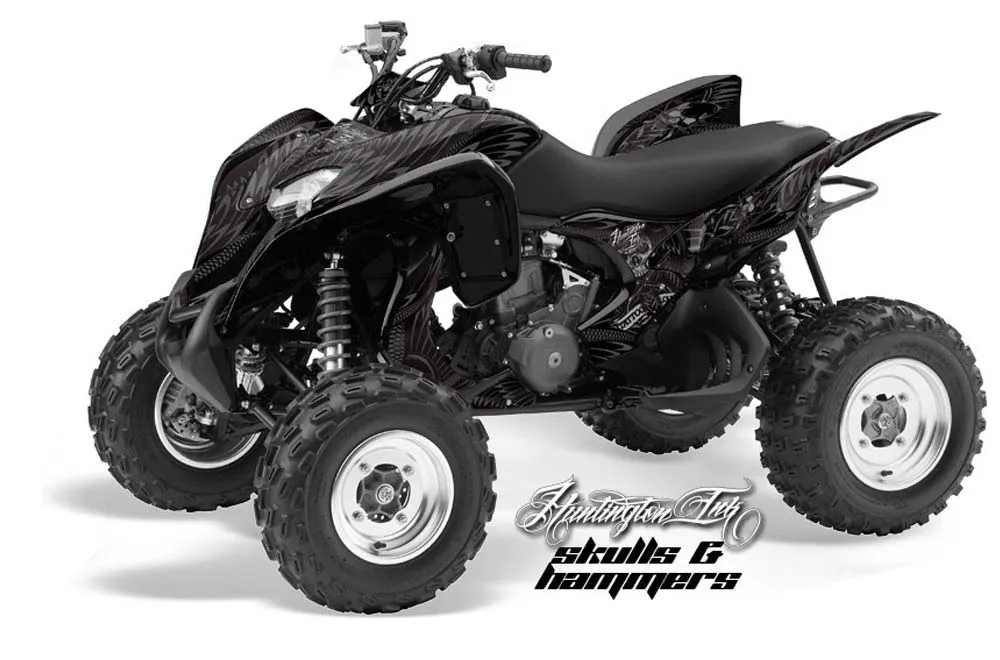 Honda TRX 700 XX ATV Graphic Kit - 2008-2015 Skulls and Hammers Silver