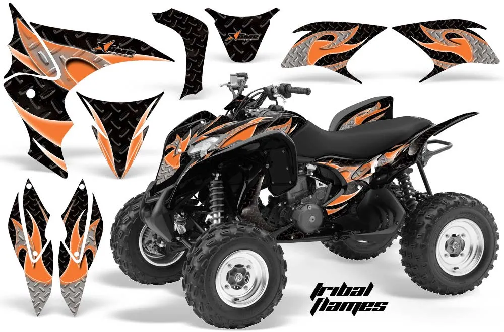 Honda TRX 700 XX ATV Graphic Kit - 2008-2015 Tribal Flames Orange