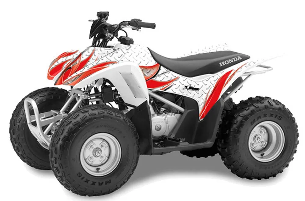 Honda TRX 90 ATV Graphic Kit - 2006-2019 Tribal Flames Red