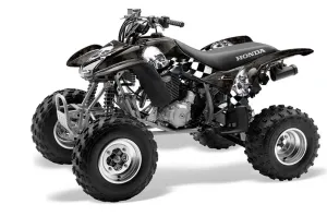 Honda TRX 400EX ATV Graphic Kit - 1999-2007 Checkered Skulls Chrome