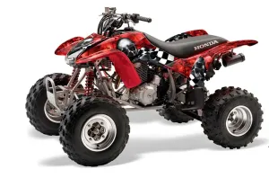 Honda TRX 400EX ATV Graphic Kit - 1999-2007 Checkered Skulls Red