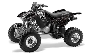 Honda TRX 400EX ATV Graphic Kit - 1999-2007 Silver Star - Reloaded Black