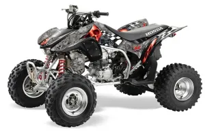 Honda TRX 450R ATV Graphic Kit - 2004-2016 Checkered Skull Red