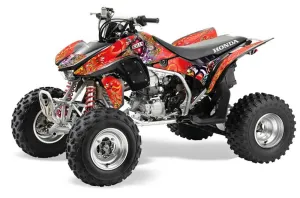Honda TRX 450R ATV Graphic Kit - 2004-2016 Ed Hardy - Love Kills Red