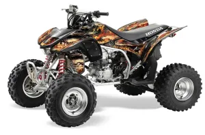 Honda TRX 450R ATV Graphic Kit - 2004-2016 Firestorm Black