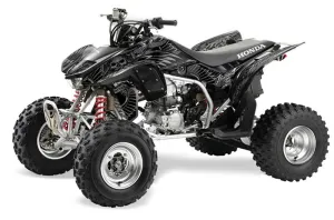 Honda TRX 450R ATV Graphic Kit - 2004-2016 Skulls and Hammers Silver
