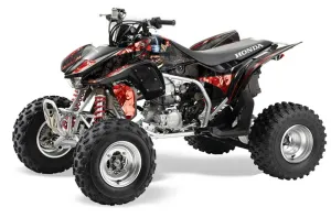 Honda TRX 450R ATV Graphic Kit - 2004-2016 Mad Hatter Black