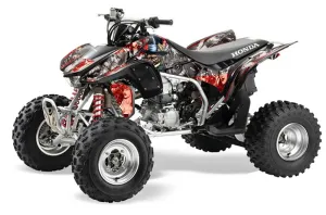 Honda TRX 450R ATV Graphic Kit - 2004-2016 Mad Hatter Silver