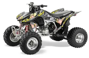 Honda TRX 450R ATV Graphic Kit - 2004-2016 Motorhead Mandy Silver