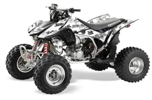 Honda TRX 450R ATV Graphic Kit - 2004-2016 Silver Star - Silverhaze Black
