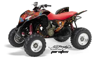 Honda TRX 700 XX ATV Graphic Kit - 2008-2015 Ed Hardy - Pirates Red