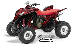 Honda TRX 700 XX ATV Graphic Kit - 2008-2015 Skulls and Hammers Red