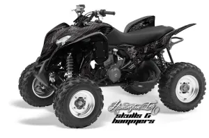 Honda TRX 700 XX ATV Graphic Kit - 2008-2015 Skulls and Hammers Silver