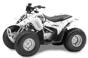 Honda TRX 90 ATV Graphic Kit - 2006-2019 Silver Star - Reloaded Black
