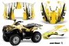 Honda Recon ES Fourtrax ATV Graphic Kit - 2005-2018 Carbon X Yellow